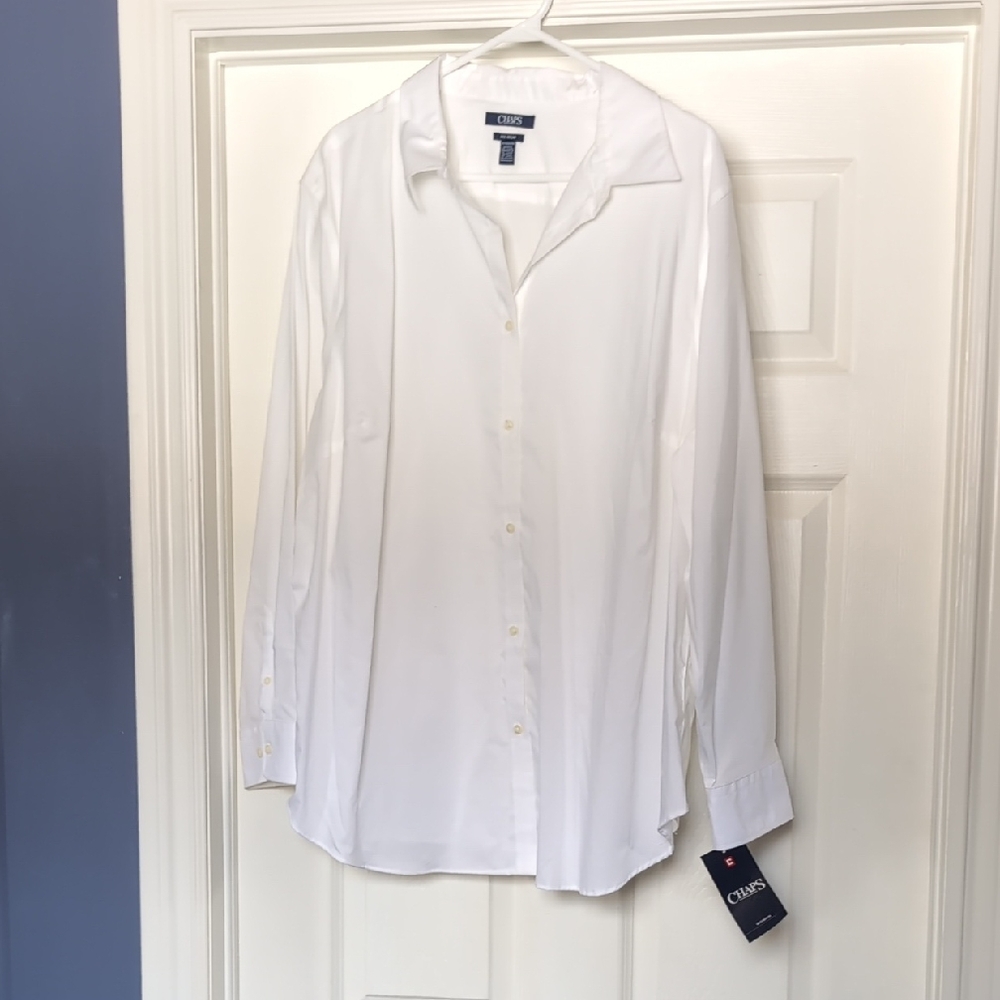 Chaps White Dress Shirt Classic Formal Style